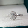 0.68ct Natural Brilliant Diamond 18K Gold Oval Engagement Ring - 10US03